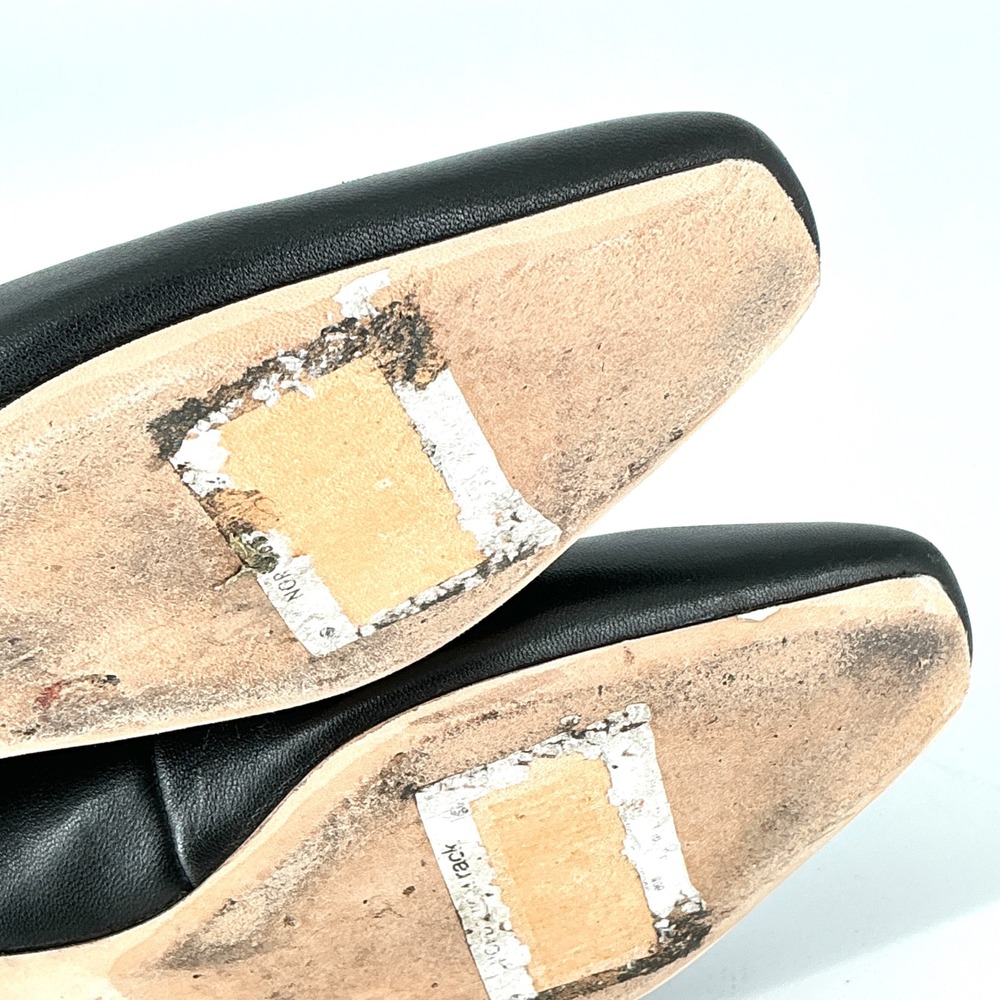 Vince Size 9 EUR 40 Black Leather Square Toe Slingback Flats Vida - Picture 10 of 12